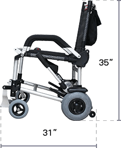 Journey Zinger Folding Power Chair Two-Handed Control - Mobility Angel