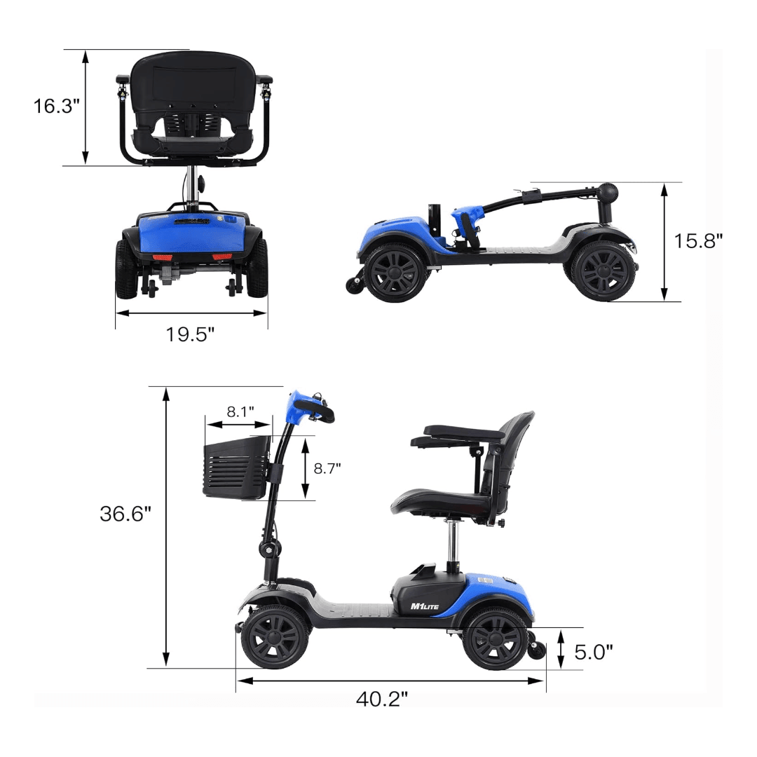 Metro Mobility M1 Lite 4-Wheel Mobility Scooter - Mobility Angel