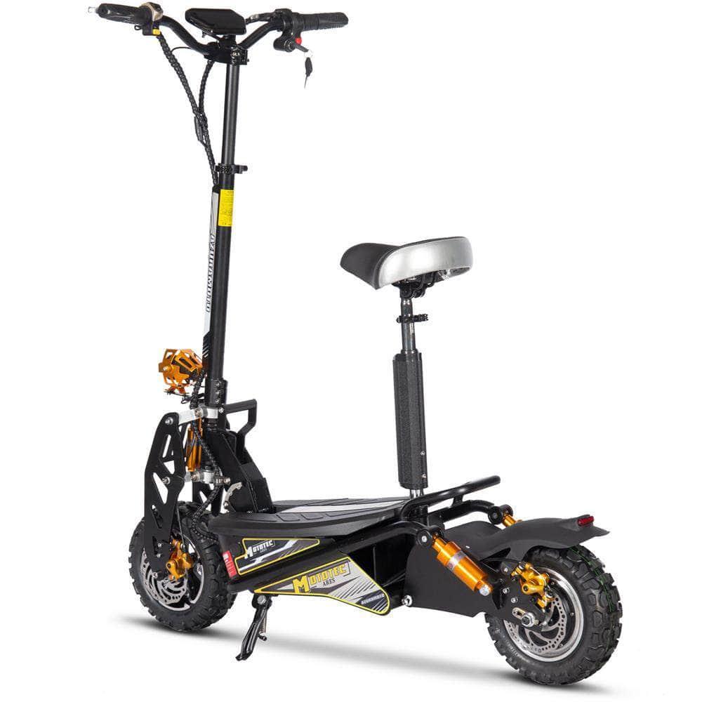 MotoTec Ares 48v 1600w Electric Scooter Black - Mobility Angel