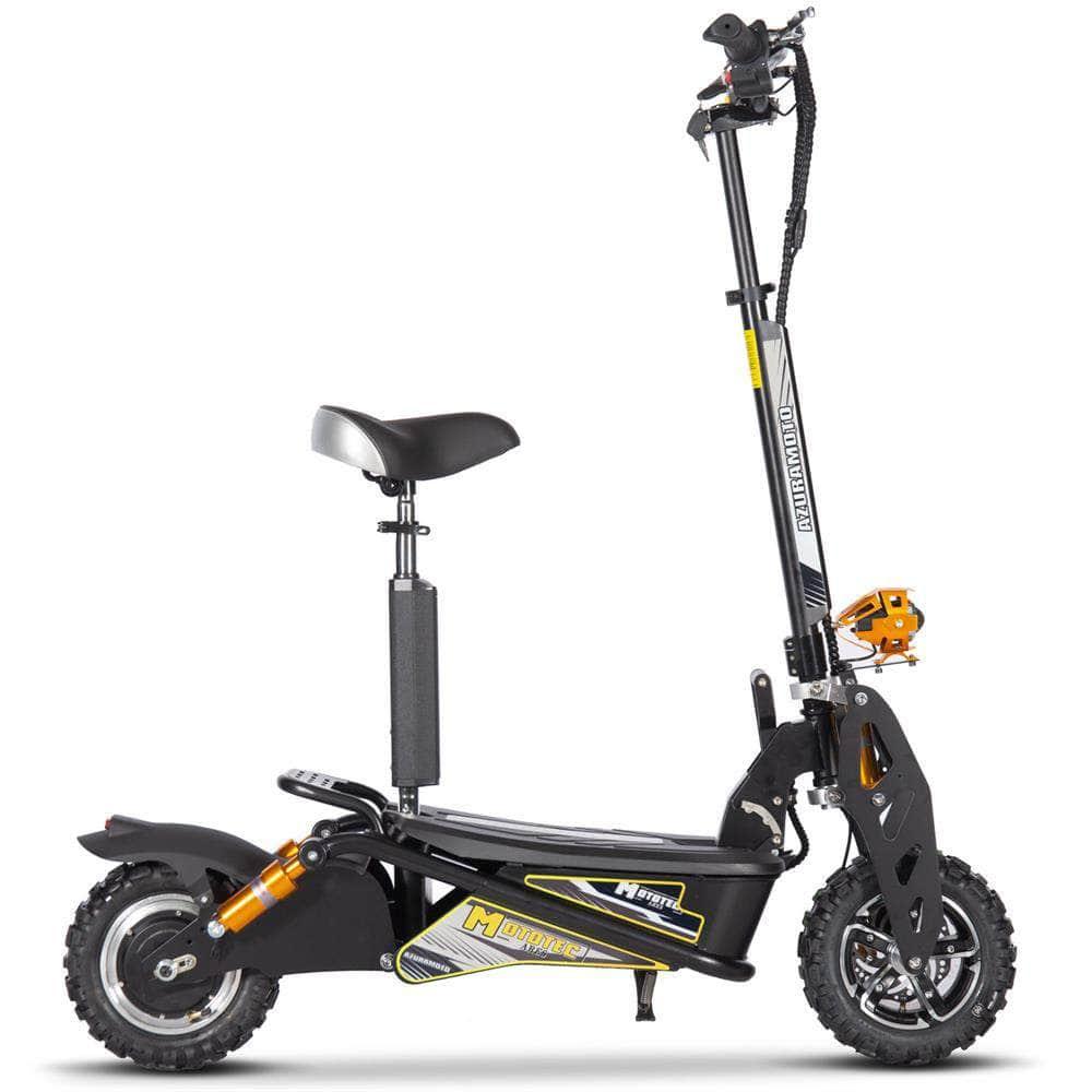 MotoTec Ares 48v 1600w Electric Scooter Black - Mobility Angel
