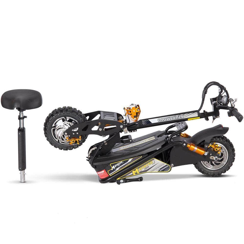 MotoTec Ares 48v 1600w Electric Scooter Black - Mobility Angel