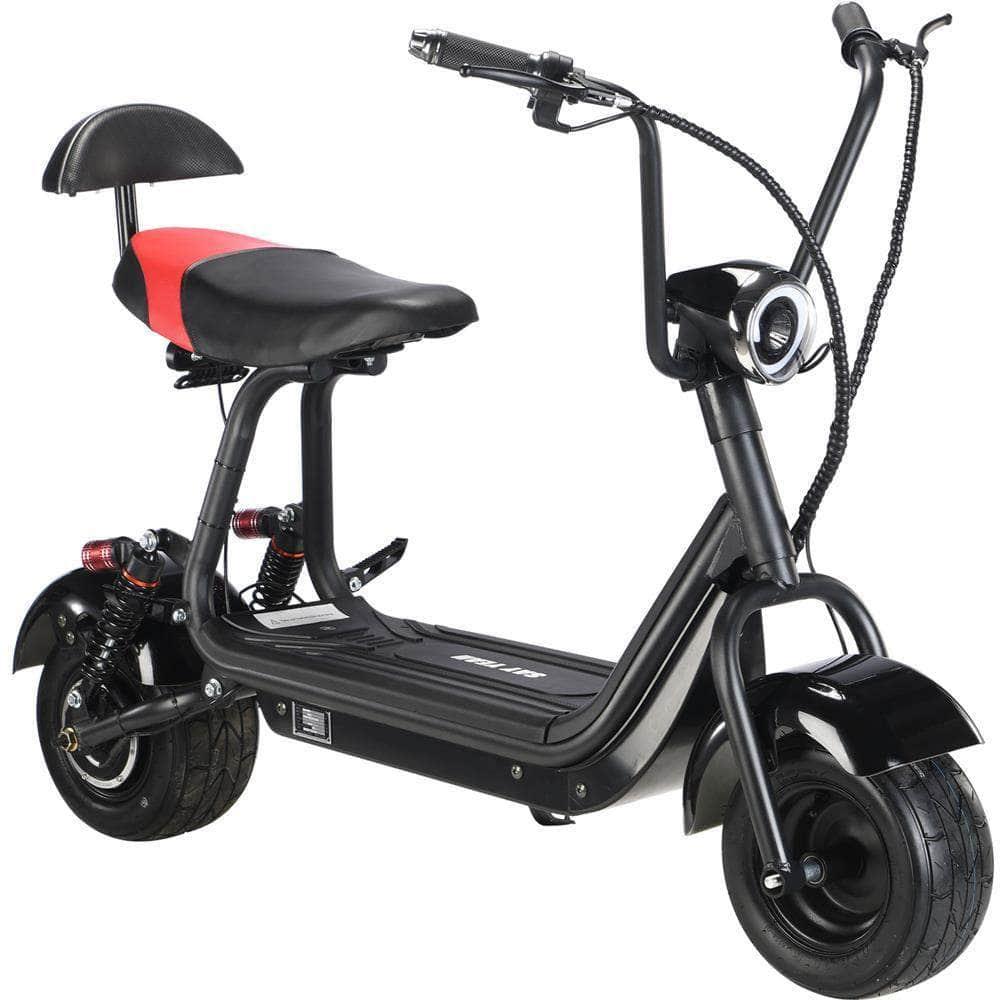 MotoTec Mini Fat Tire 48V 500w Electric Scooter - 10.4Ah, 2-Seater, headlight - Mobility Angel