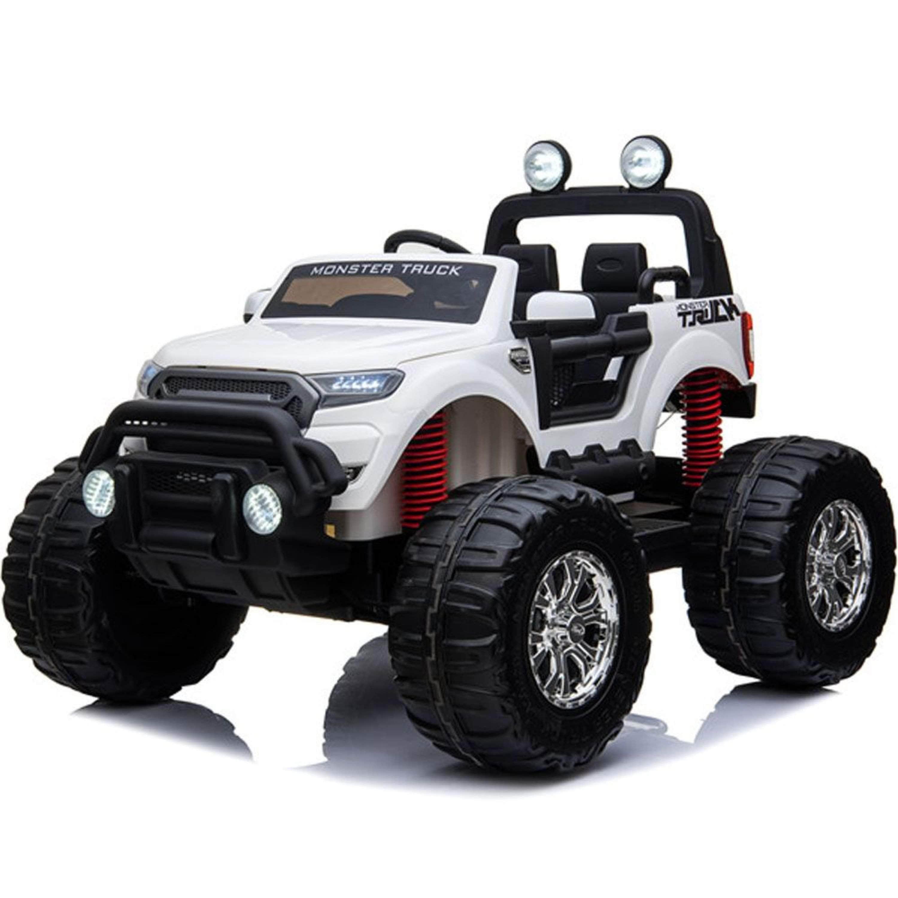 MotoTec Monster Truck 4x4 12v White (2.4ghz) - Mobility Angel