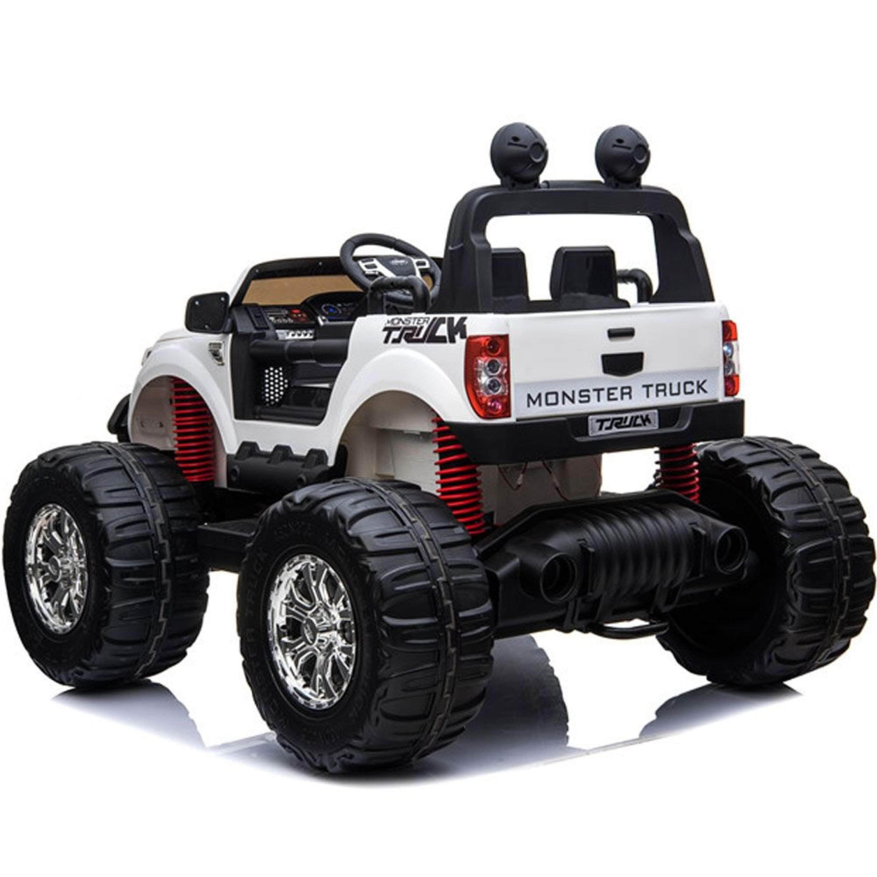 MotoTec Monster Truck 4x4 12v White (2.4ghz) - Mobility Angel