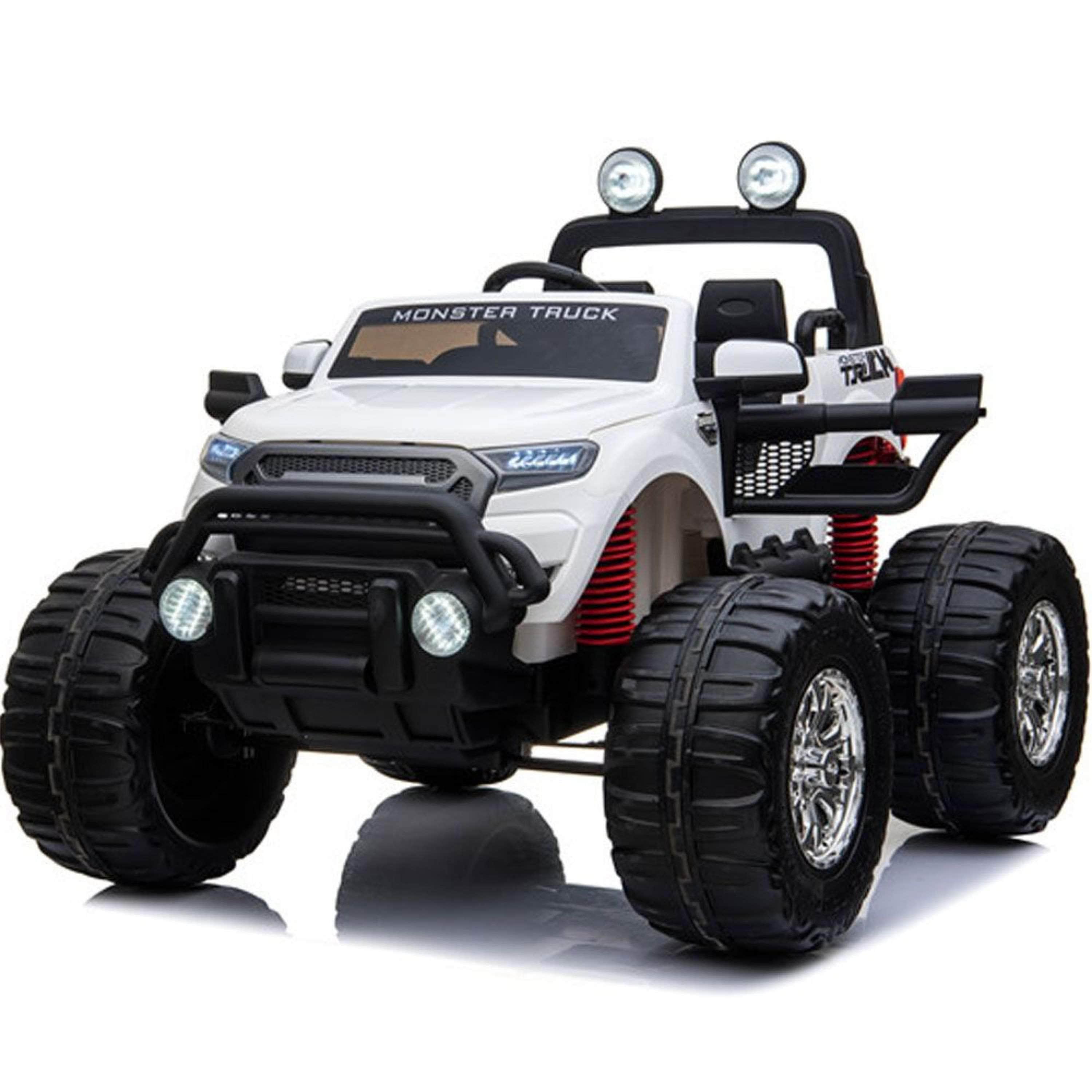 MotoTec Monster Truck 4x4 12v White (2.4ghz) - Mobility Angel