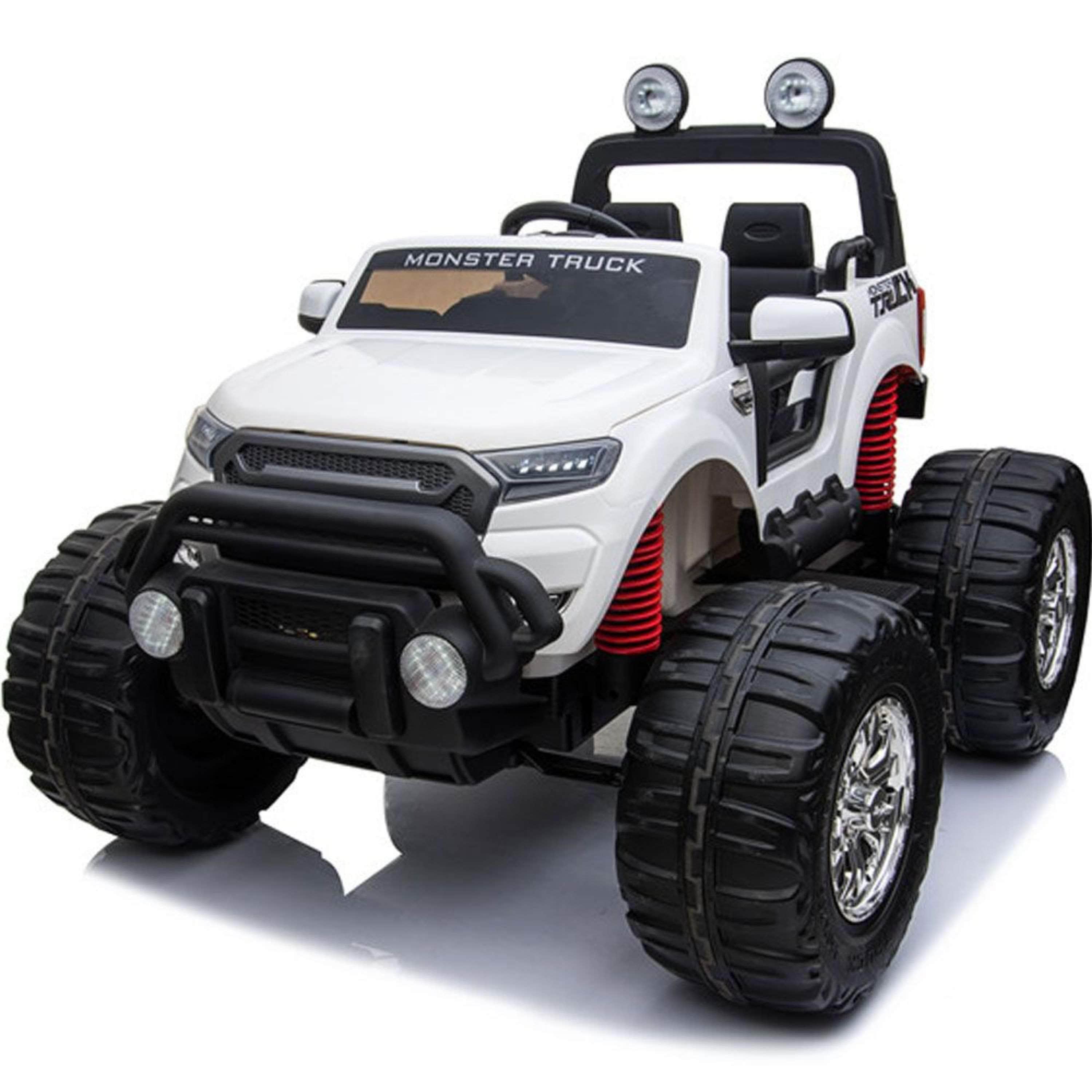 MotoTec Monster Truck 4x4 12v White (2.4ghz) - Mobility Angel