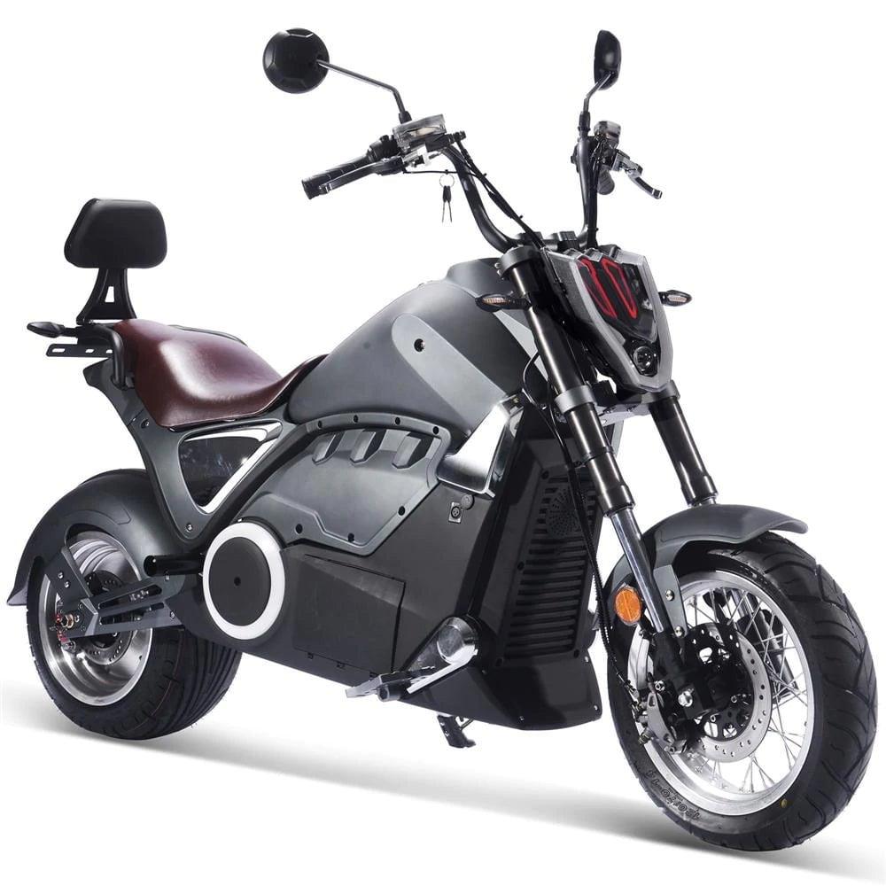 MotoTec Typhoon 72v 30ah 3000w Lithium Electric Scooter Gray - Mobility Angel