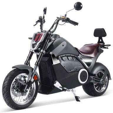 MotoTec Typhoon 72v 30ah 3000w Lithium Electric Scooter Gray - Mobility Angel