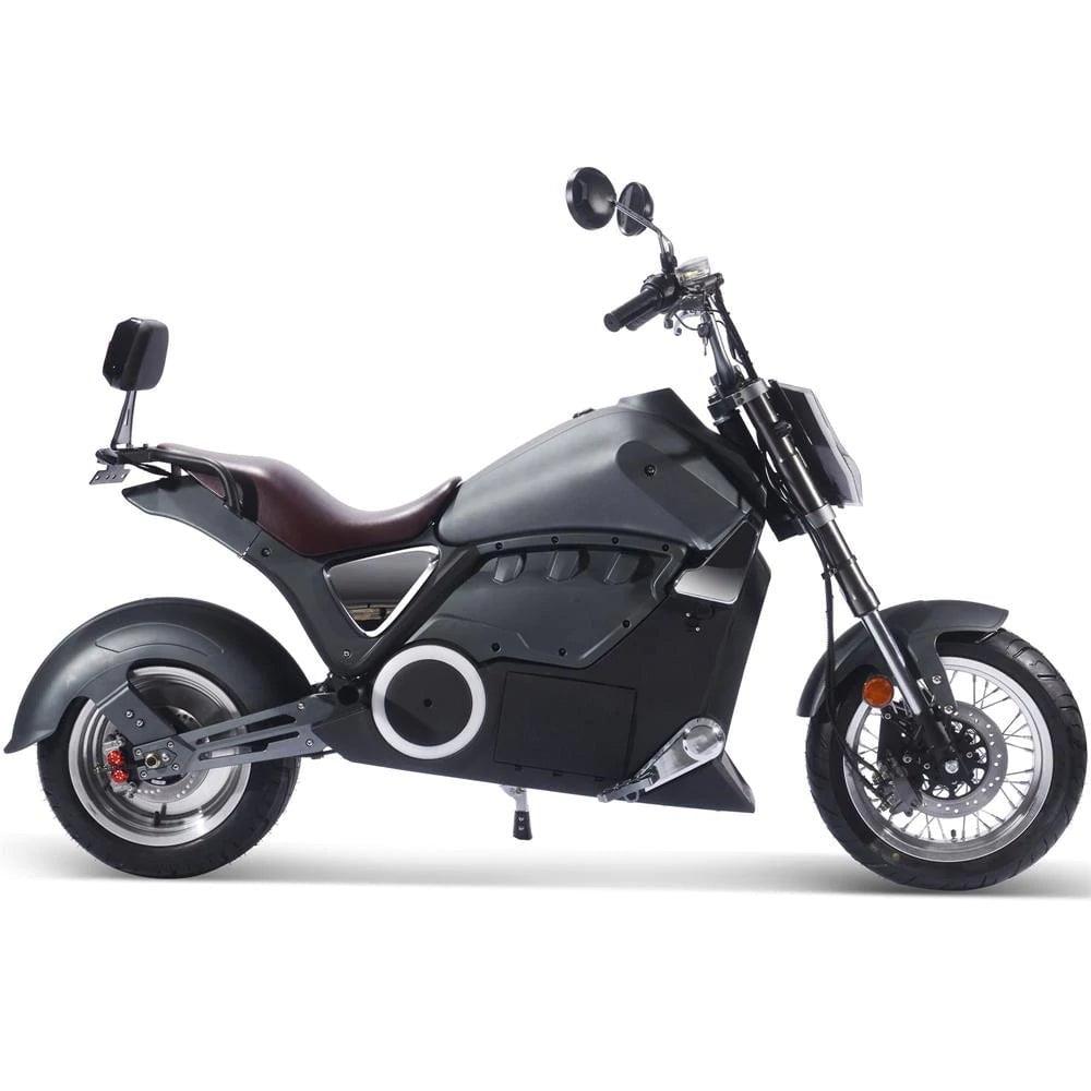 MotoTec Typhoon 72v 30ah 3000w Lithium Electric Scooter Gray - Mobility Angel
