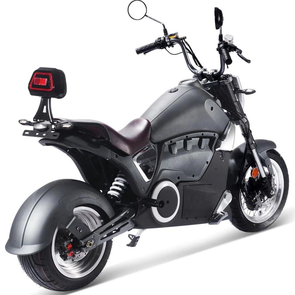 MotoTec Typhoon 72v 30ah 3000w Lithium Electric Scooter Gray - Mobility Angel