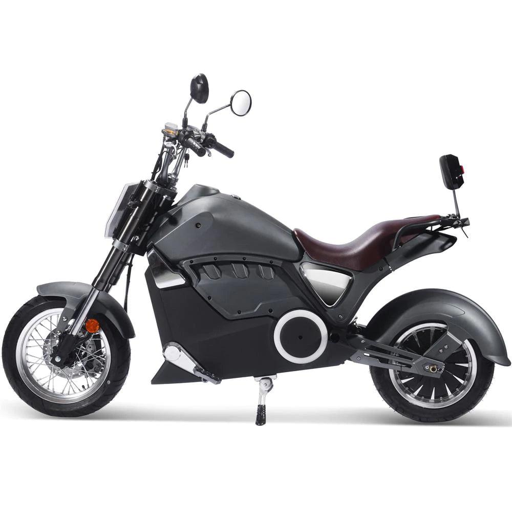 MotoTec Typhoon 72v 30ah 3000w Lithium Electric Scooter Gray - Mobility Angel