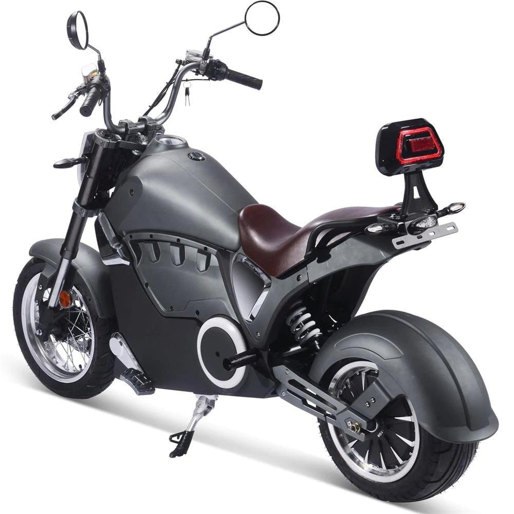 MotoTec Typhoon 72v 30ah 3000w Lithium Electric Scooter Gray - Mobility Angel