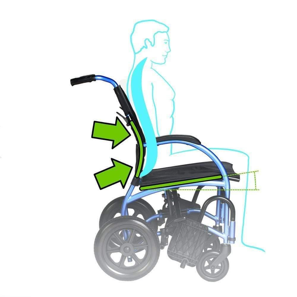 STRONGBACK Excursion 8 Transport Wheelchair 1002 - Mobility Angel