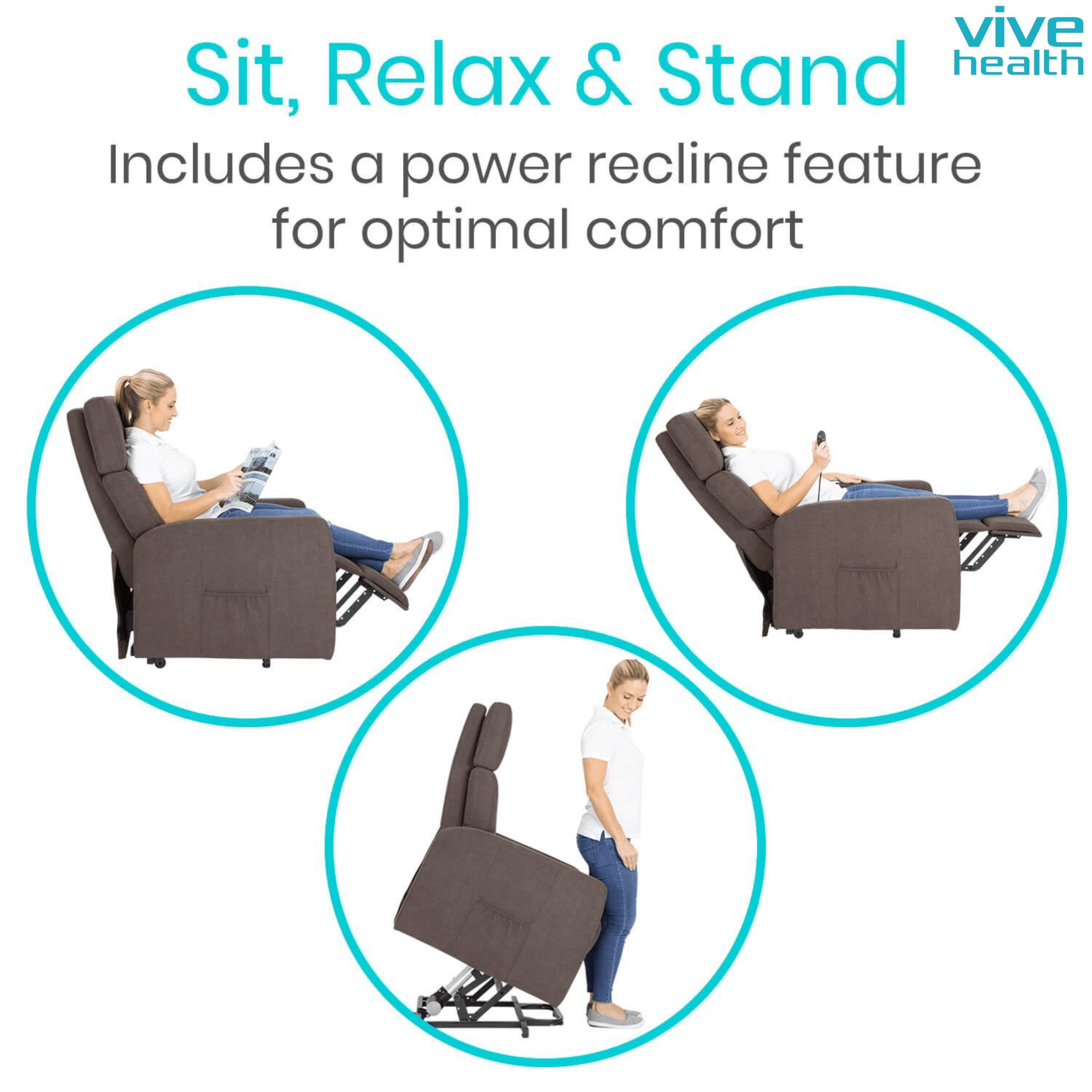 Vive Health Lift Chair with Massager - Mobility Angel