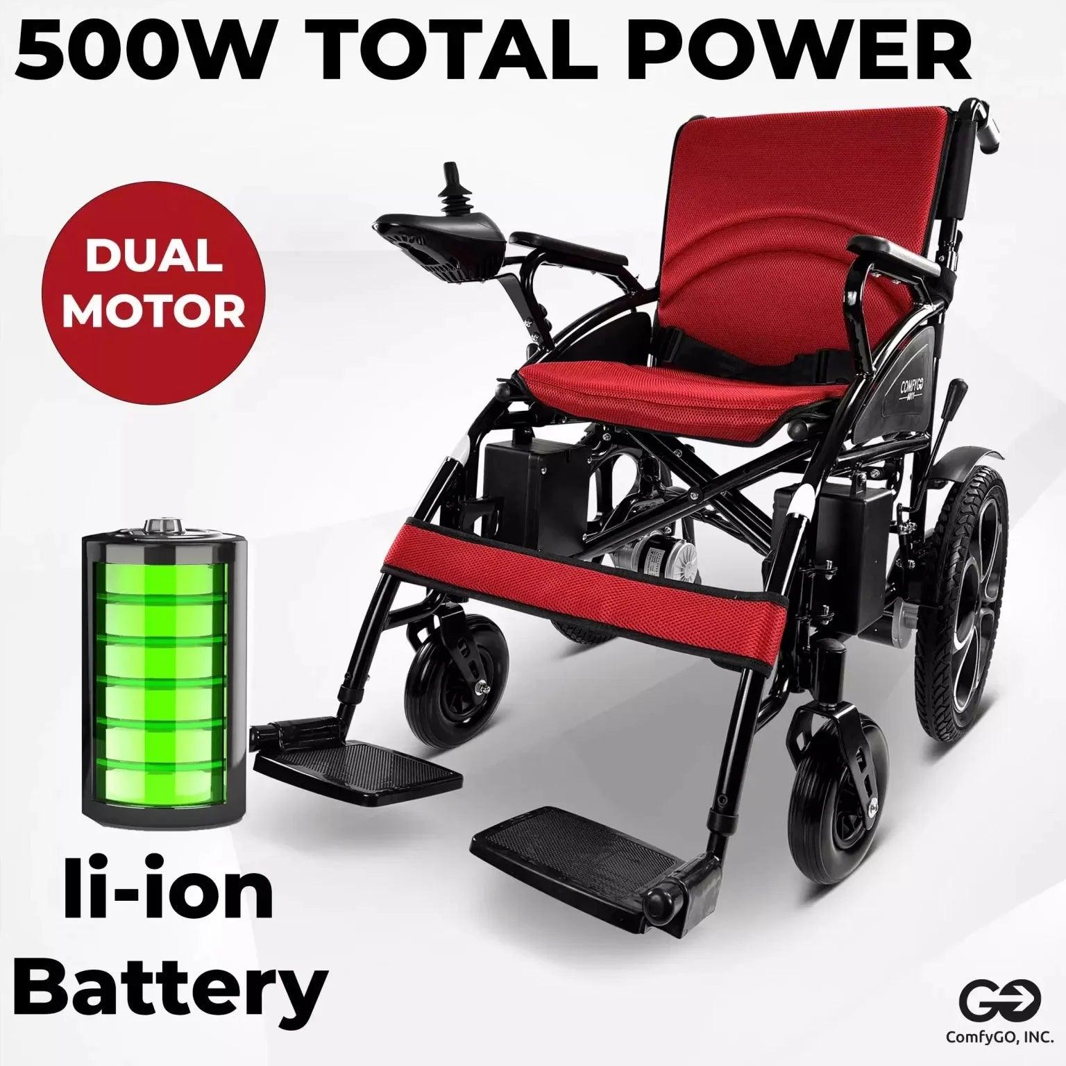 ComfyGO 6011 Folding Electric Wheelchair ComfyGo