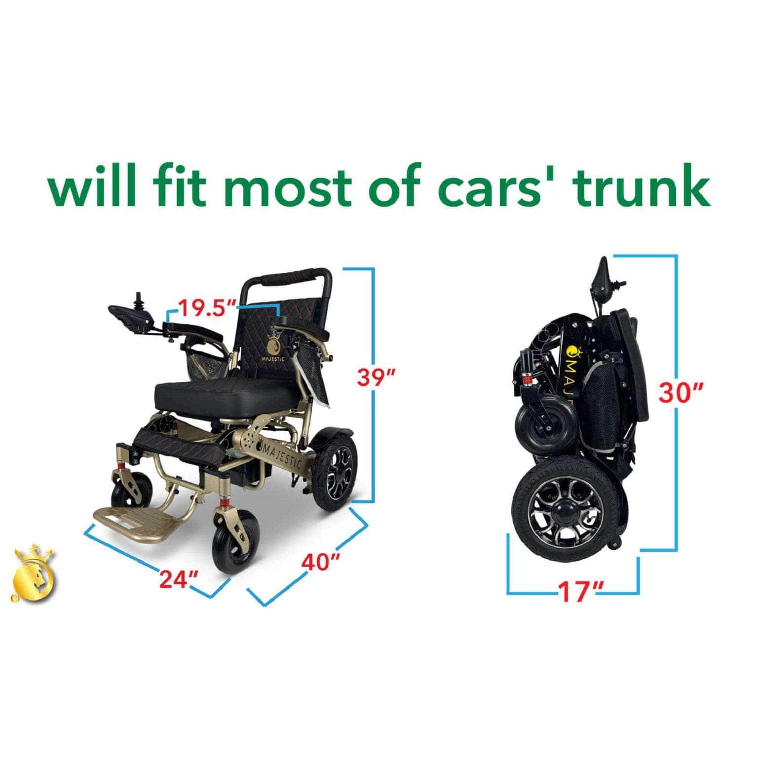 MAJESTIC IQ-7000 Auto Folding Remote Controlled Electric Wheelchair ComfyGo