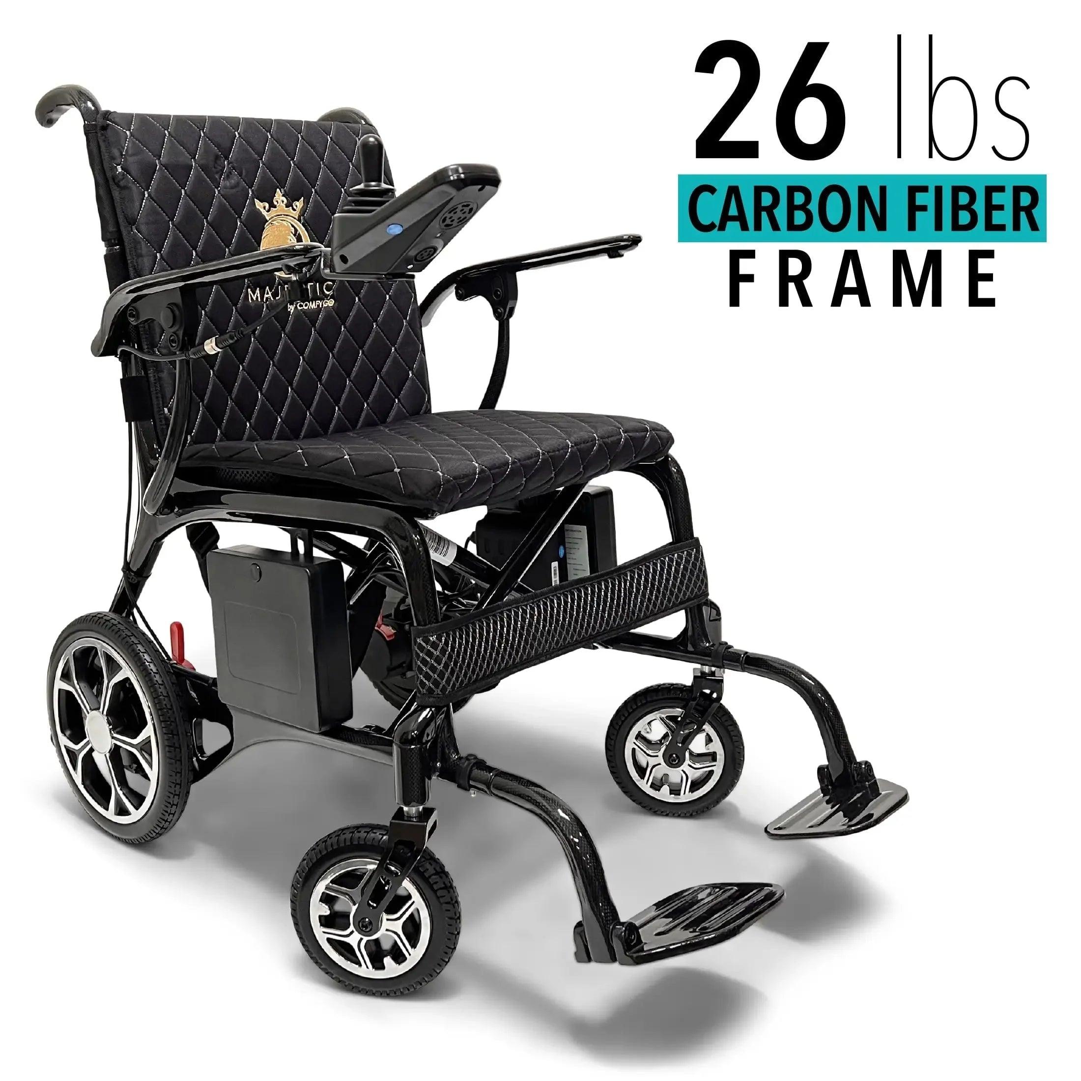 Phoenix Carbon Fiber Electric Wheelchair: Lightweight, Long-Range, Airline Approved ComfyGo