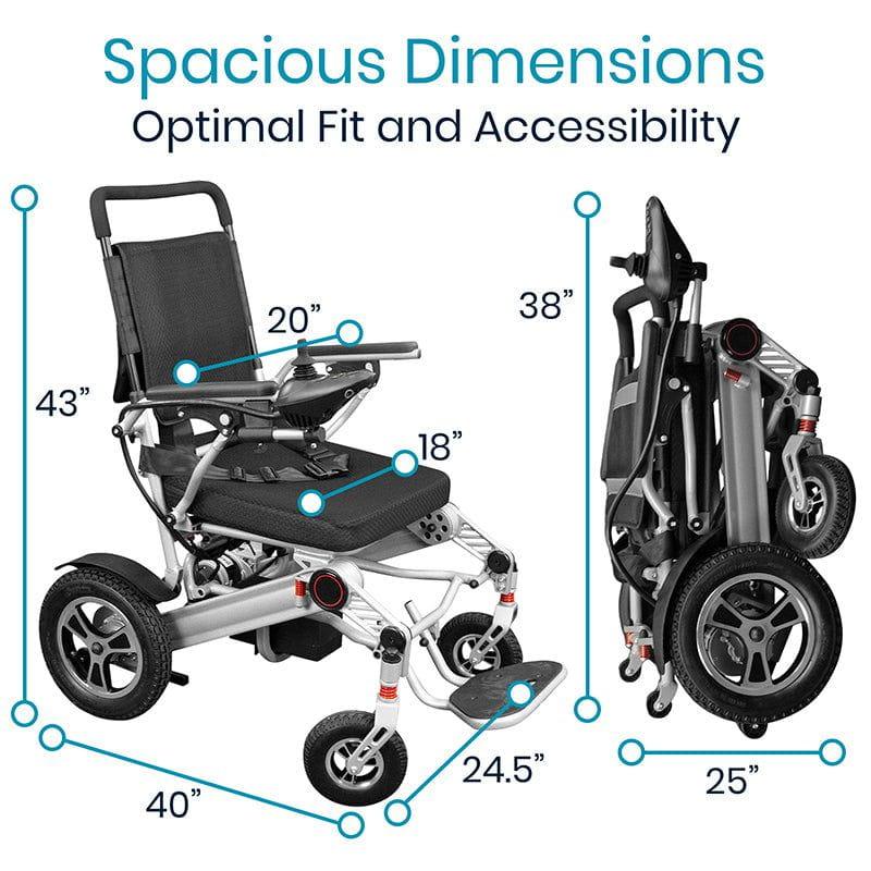 Power Wheelchair - Foldable Long Range Transport Aid Vive Mobility