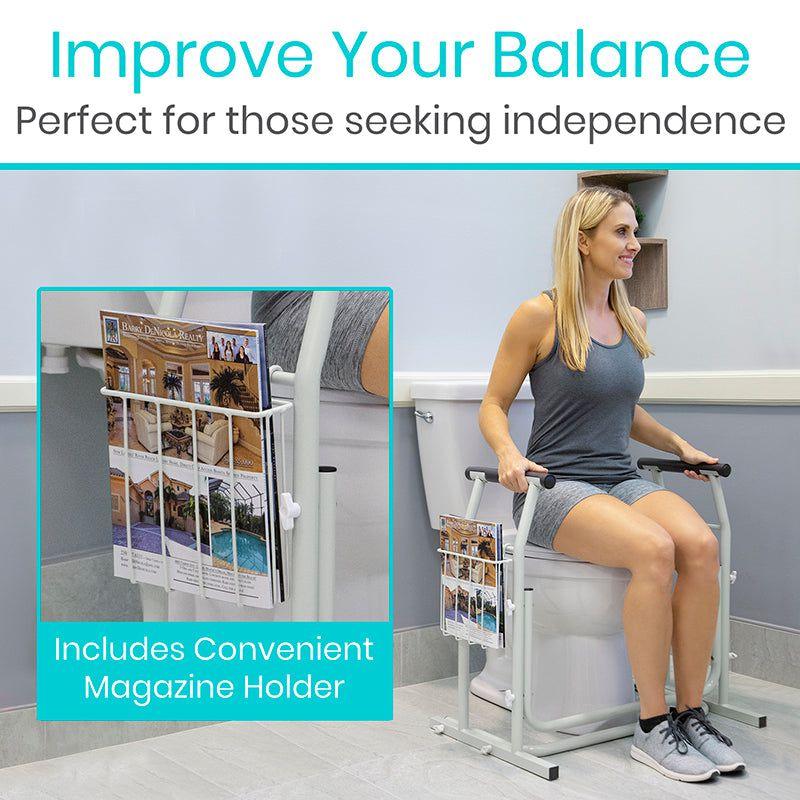 Stand Alone Toilet Rail - Lightweight & Portable Vive