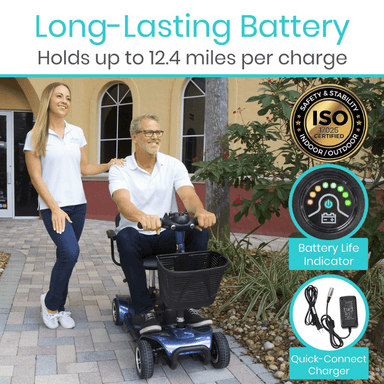 4 Wheel Mobility Scooter - Electric Powered with Seat for Seniors Vive Mobility