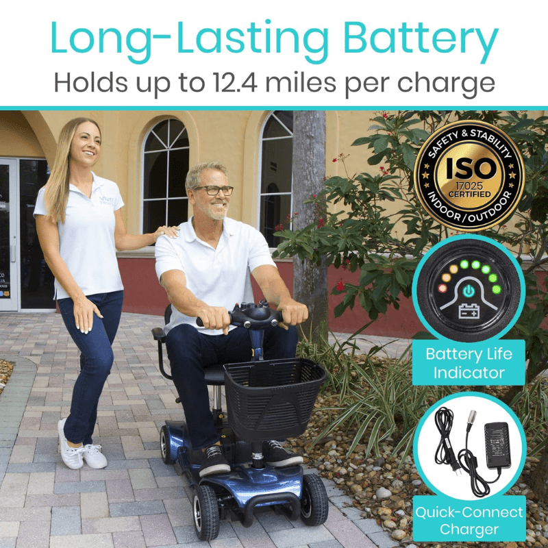 4 Wheel Mobility Scooter - Electric Powered with Seat for Seniors Vive Mobility