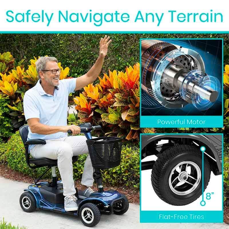 4 Wheel Mobility Scooter - Electric Powered with Seat for Seniors Vive Mobility