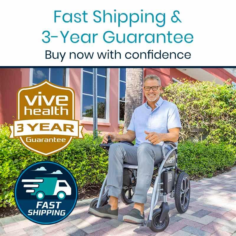 Compact Power Wheelchair - Foldable Long Range Transport Aid-OPEN BOX Vive Mobility