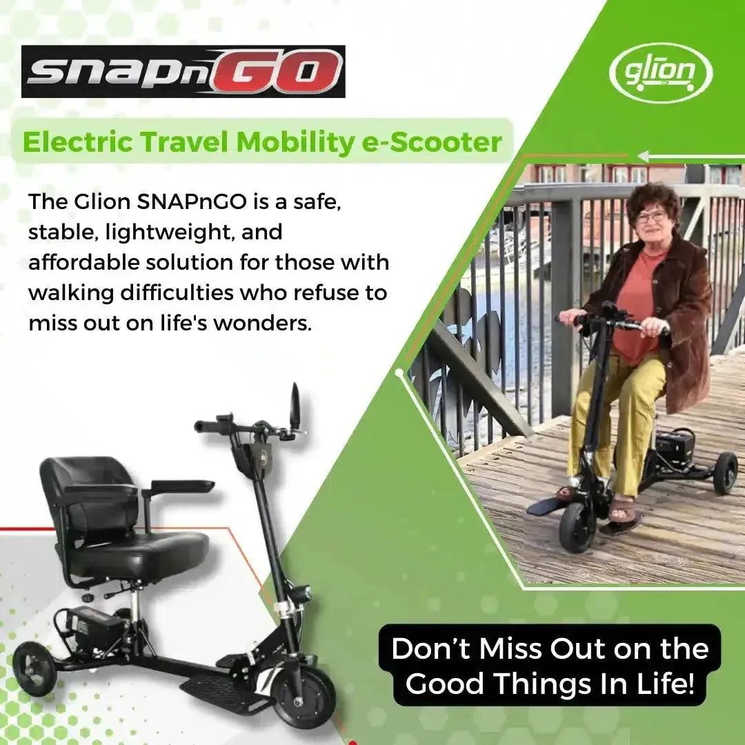 Glion SNAPnGO Model 335 250W Foldable Sport Mobility Scooter