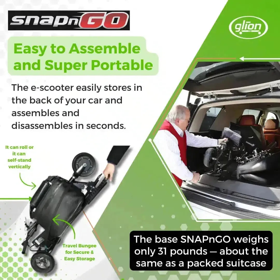 Glion SNAPnGO Model 335 250W Foldable Sport Mobility Scooter