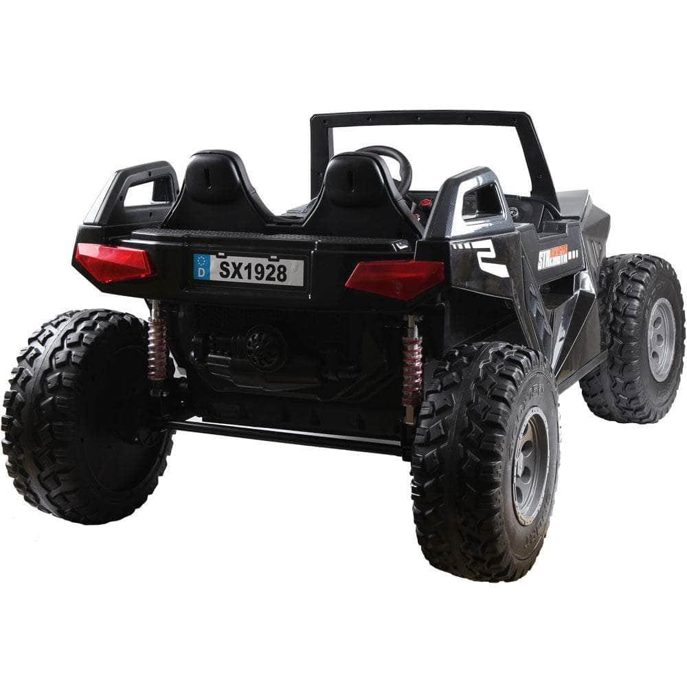 MotoTec Baja 4x4 Kids 24v UTV electric ride-on car with 4-wheel drive, leather seat, Bluetooth stereo, lights - Mobility Angel