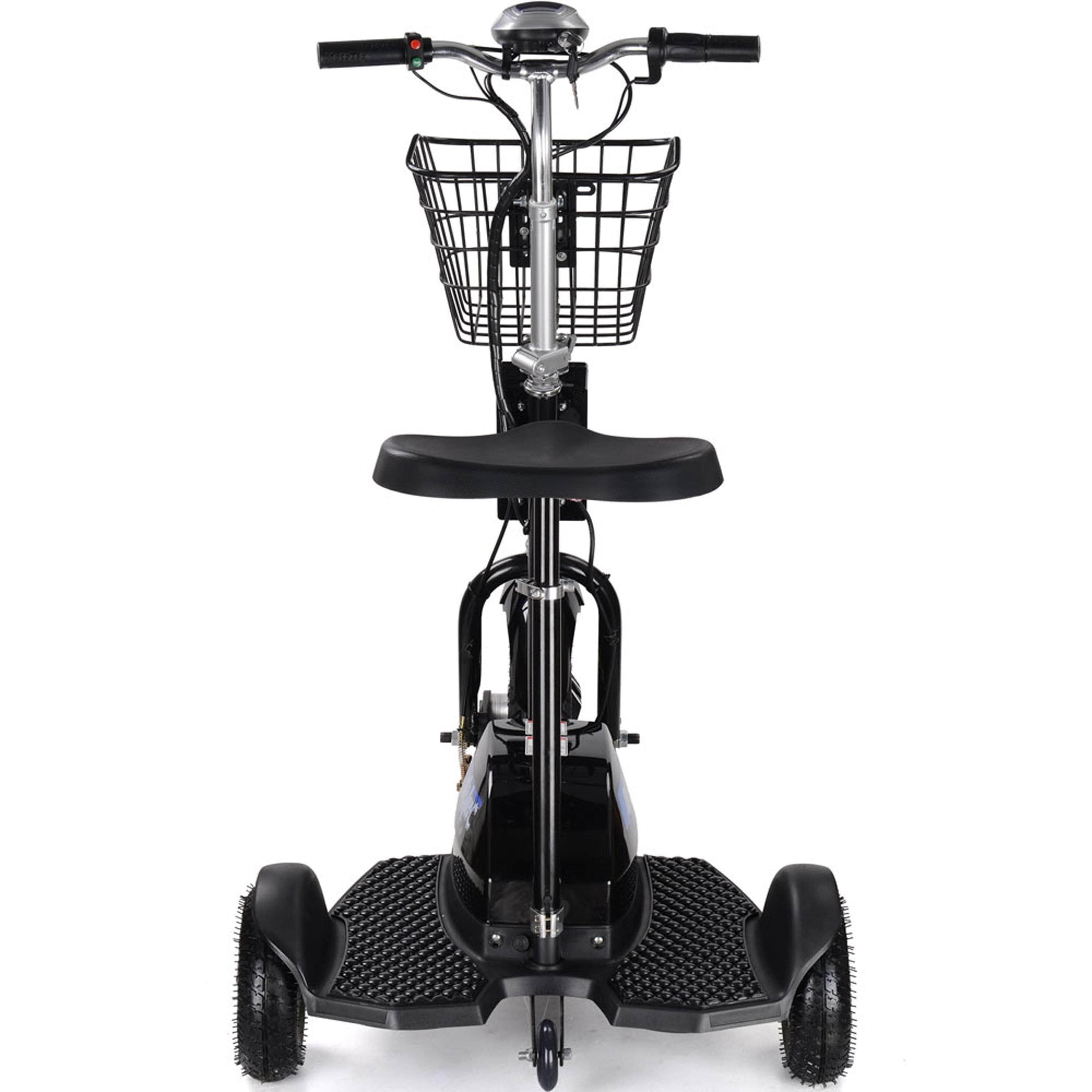 MotoTec Electric Trike 48v 500w, 3-wheel scooter with seat and basket - Mobility Angel