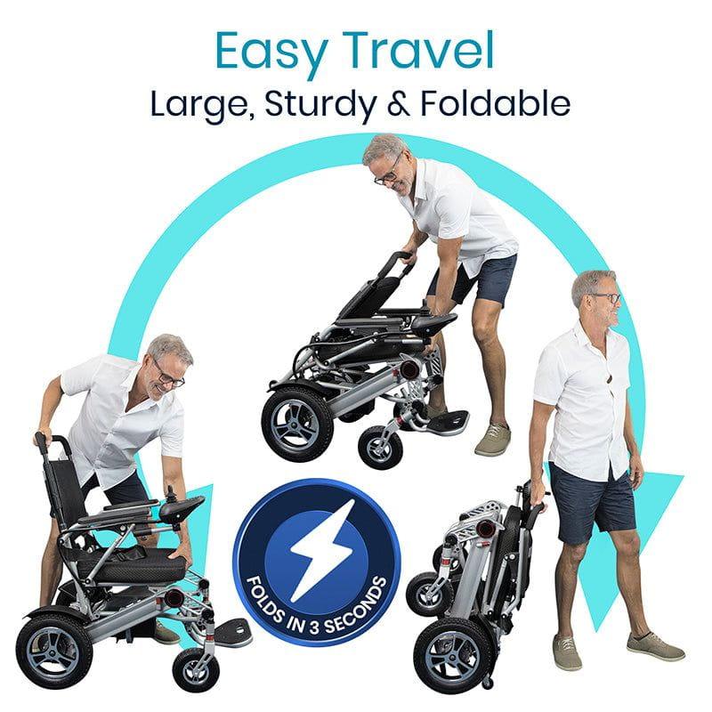 Power Wheelchair - Foldable Long Range Transport Aid Vive Mobility