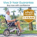 Power Wheelchair - Foldable Long Range Transport Aid Vive Mobility